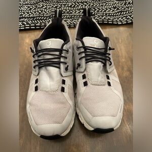 Women’s On Running Cloud 5 Waterproof Color: Glacier/White